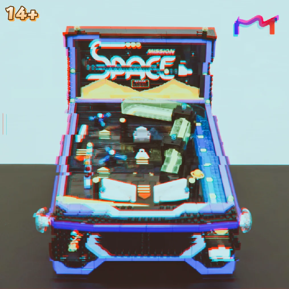 Arcade Vibes - 2274-teiliges Straßen-Spiel Flipper-Tischspiel Retro-Spielkonsole Arcade-Bausteine Modell-Spielzeug