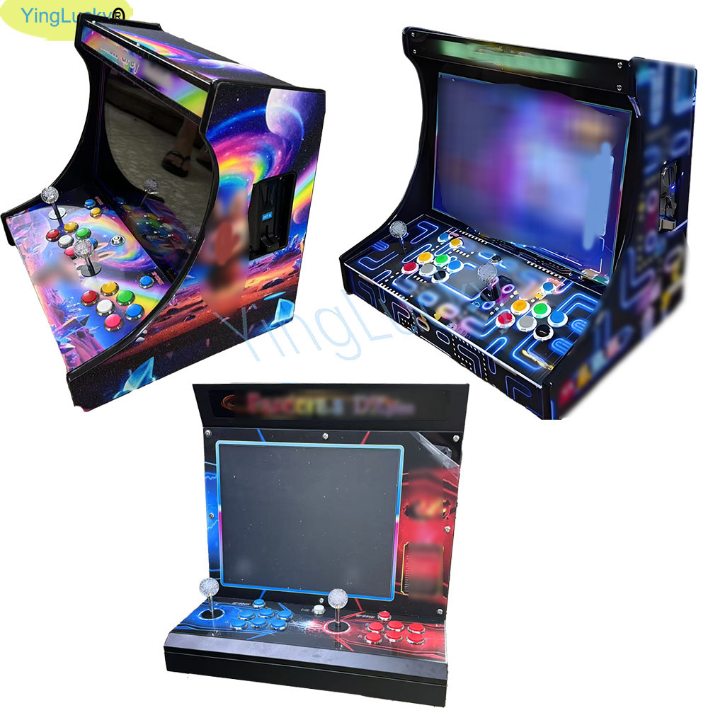 Trackball Controller Arcade - 2-Spieler-Arcade-Videospielkonsole mit 22/19/17 Zoll LCD-Bartop-Display, ausgestattet